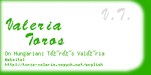 valeria toros business card